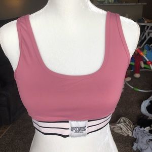 Pink sports bra